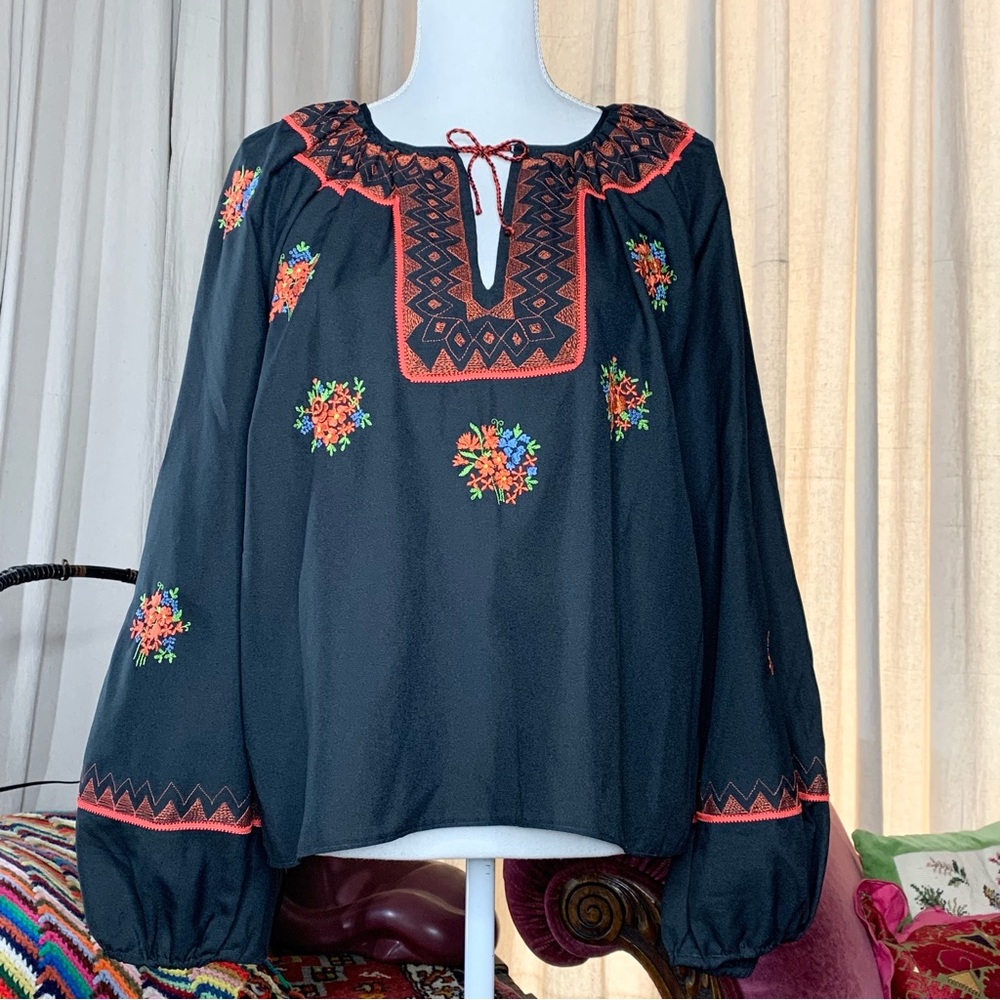 Hungarian Embroidered Blouse